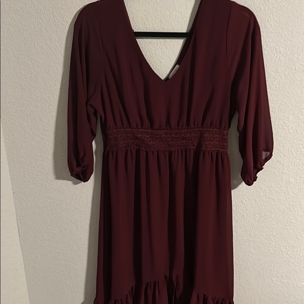 MAROON DRESS